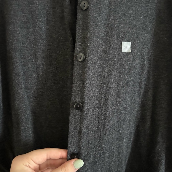 Loft Women’s Sequin Button Cardigan Sweater Size XL Gray Holiday Lightweight NWT - Picture 3 of 7